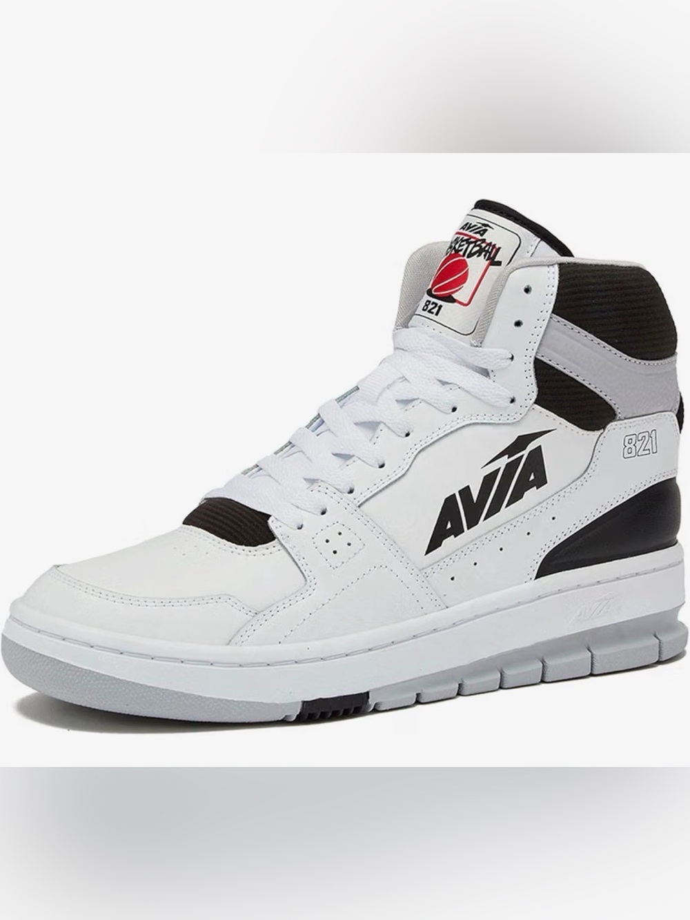 NWT Avia Legacy 821 High Top Sneakers Men 7 Women 8.5 White Black Retro